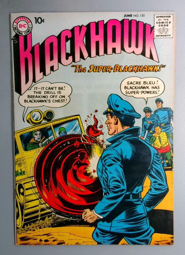 Blackhawk #125, FN+ The Mole DC Comics, 1958 BW1