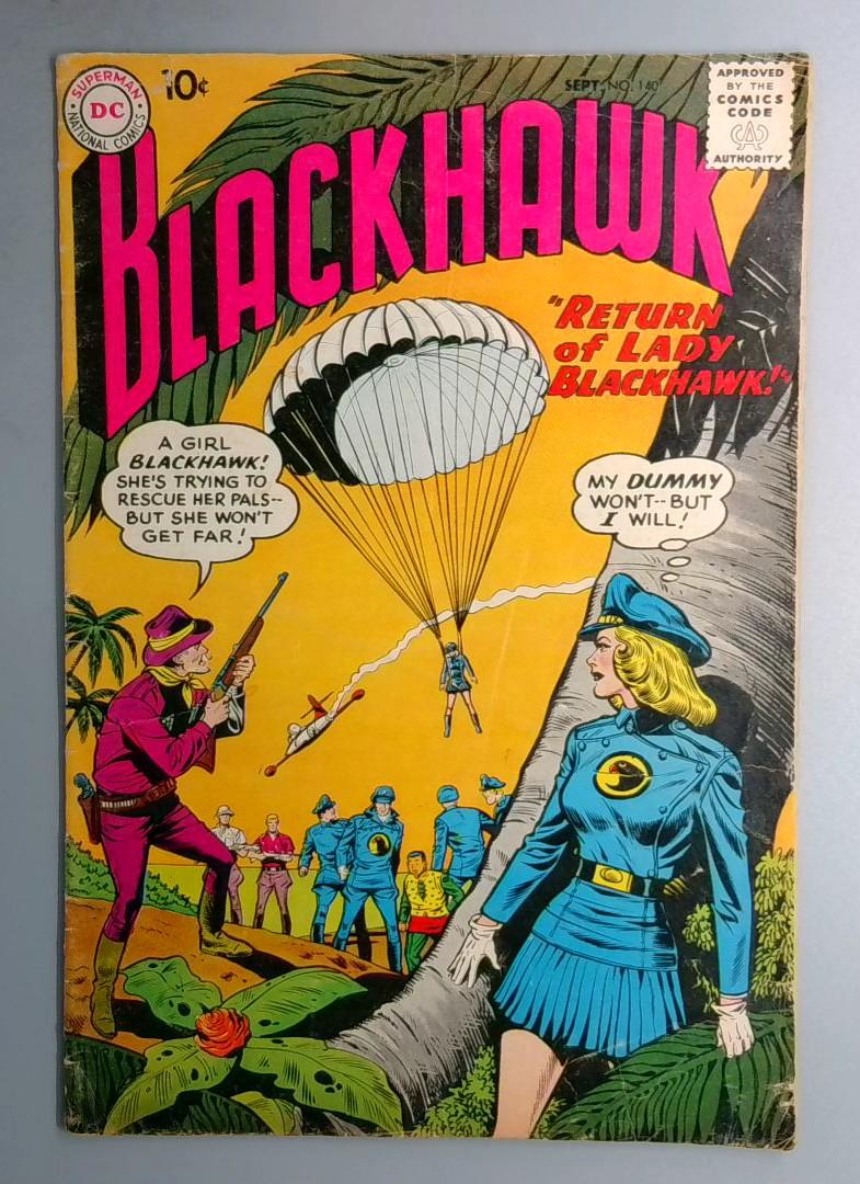 Blackhawk #140 VG 2nd Lady Blackhawk Appearance DC 1959 BW1