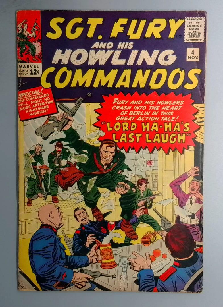 Sgt. Fury & His Howling Commandos #4 VG 4th Nick Fury Marvel 1963 BW1