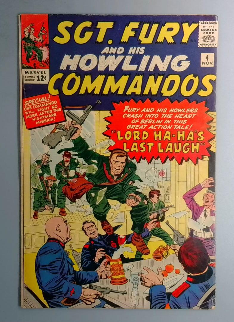 Sgt. Fury & His Howling Commandos #4 VG+ 4th Nick Fury Marvel 1963 BW1 copy2