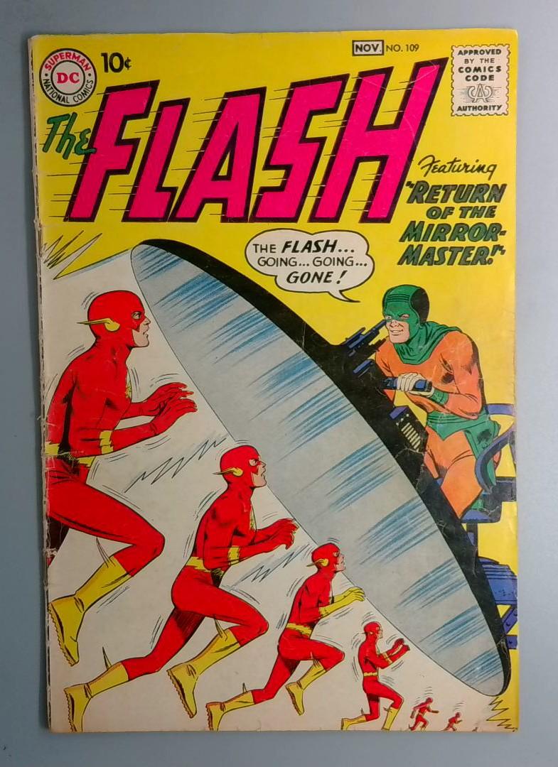 Flash #109 VG 🔥🔑 2nd Appearance of Mirror Master DC 1959 BW1