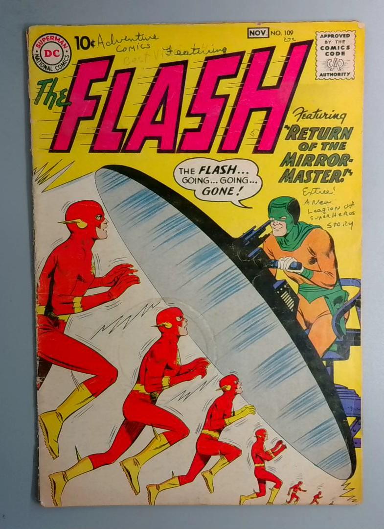 Flash #109 GD/VG 🔥🔑 2nd Appearance of the Mirror Master DC 1959 BW1
