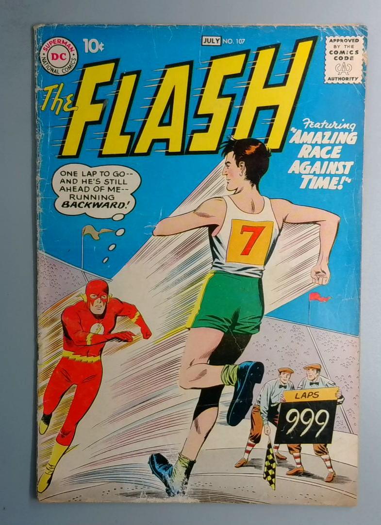 Flash #107 VG- 🔥🔑 2nd Appearance of Gorilla Grodd DC 1959 BW1