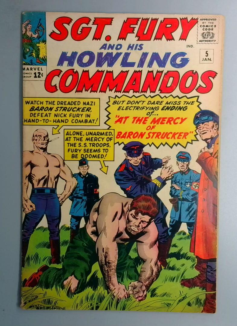 Sgt. Fury & His Howling Commandos #5 VG/FN 1st Baron Strucker Marvel 1963 BW1 2