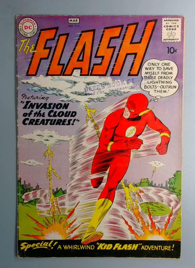 Flash #111 VG+ 🔥🔑 2nd Appearance of Wally West DC Comics 1960 BW1