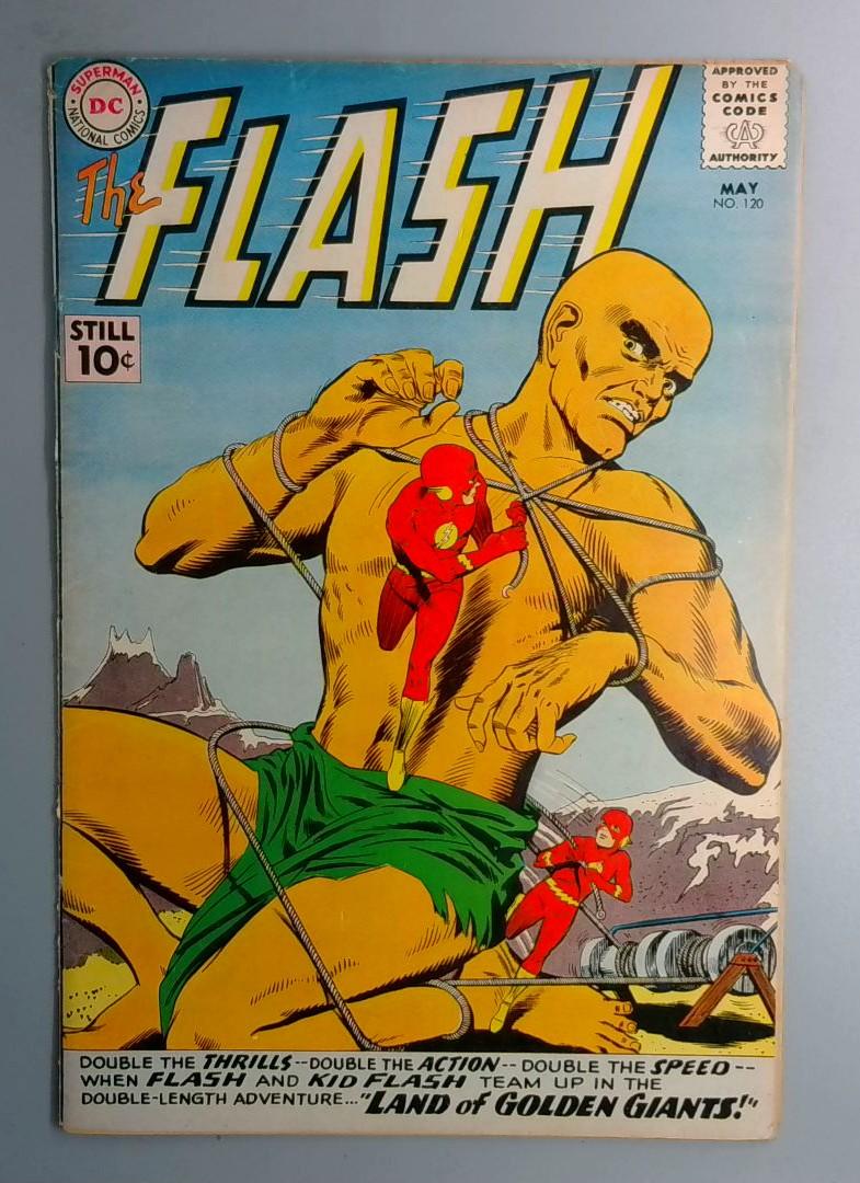 Flash #120 VG-, 1st Kid-Flash/Flash Team Up DC 1961 BW1