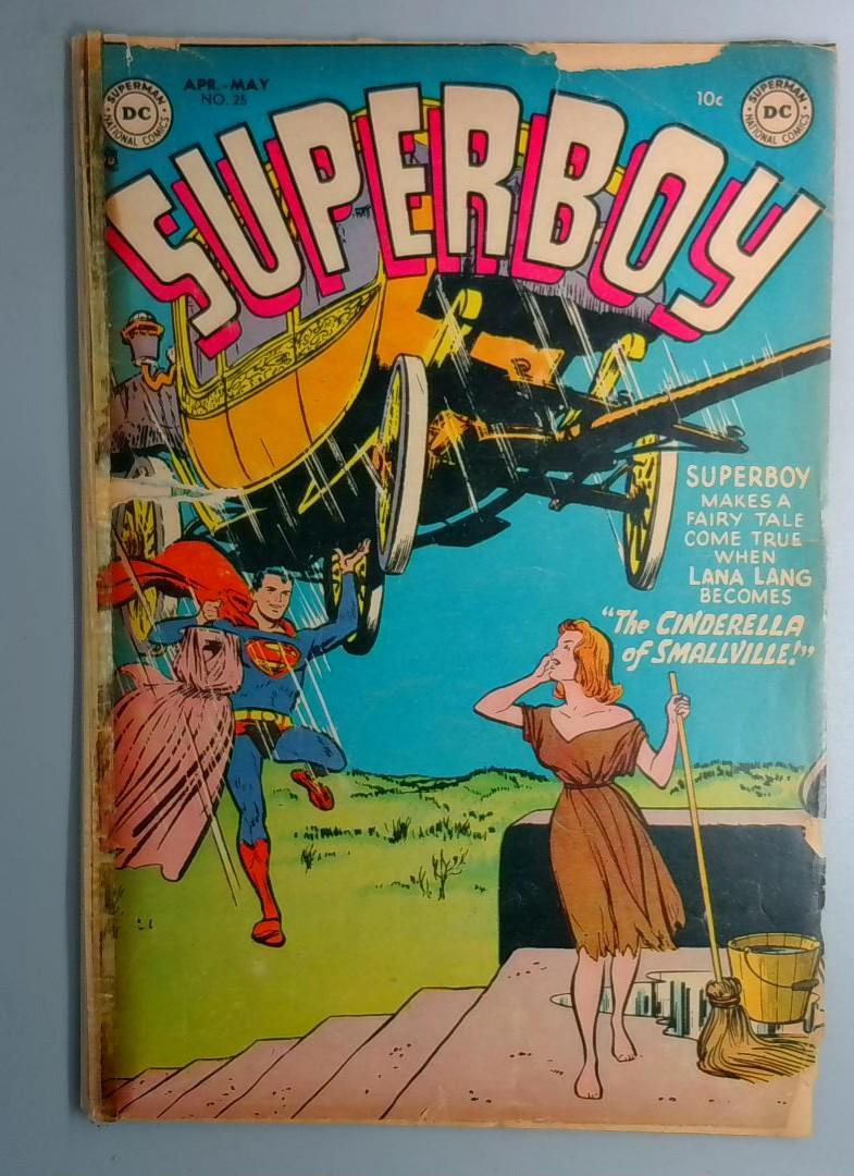 SUPERBOY #25 Cover Detached, Golden Age DC 1953 BW1
