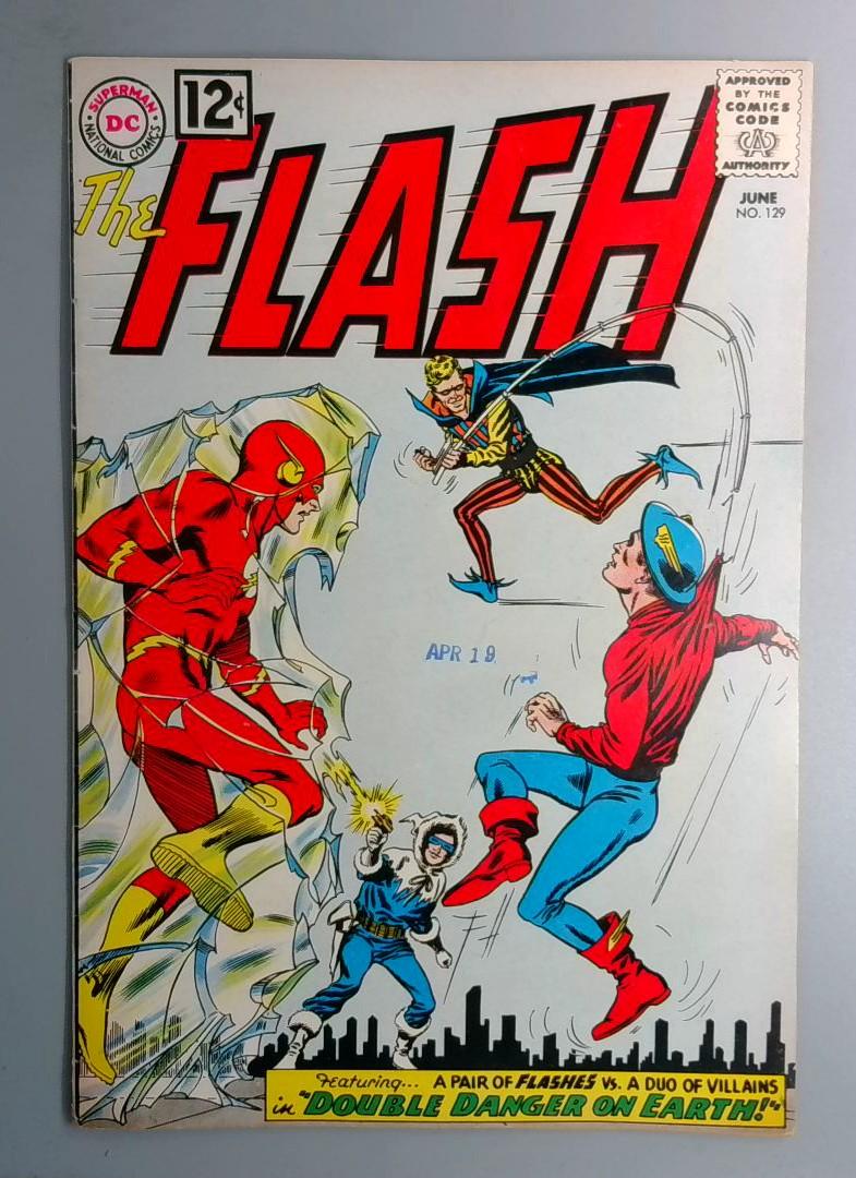 Flash #129 VF- 7.5 🔥🔑 2nd Golden-Age Flash App in Silver Age DC 1962 BW1