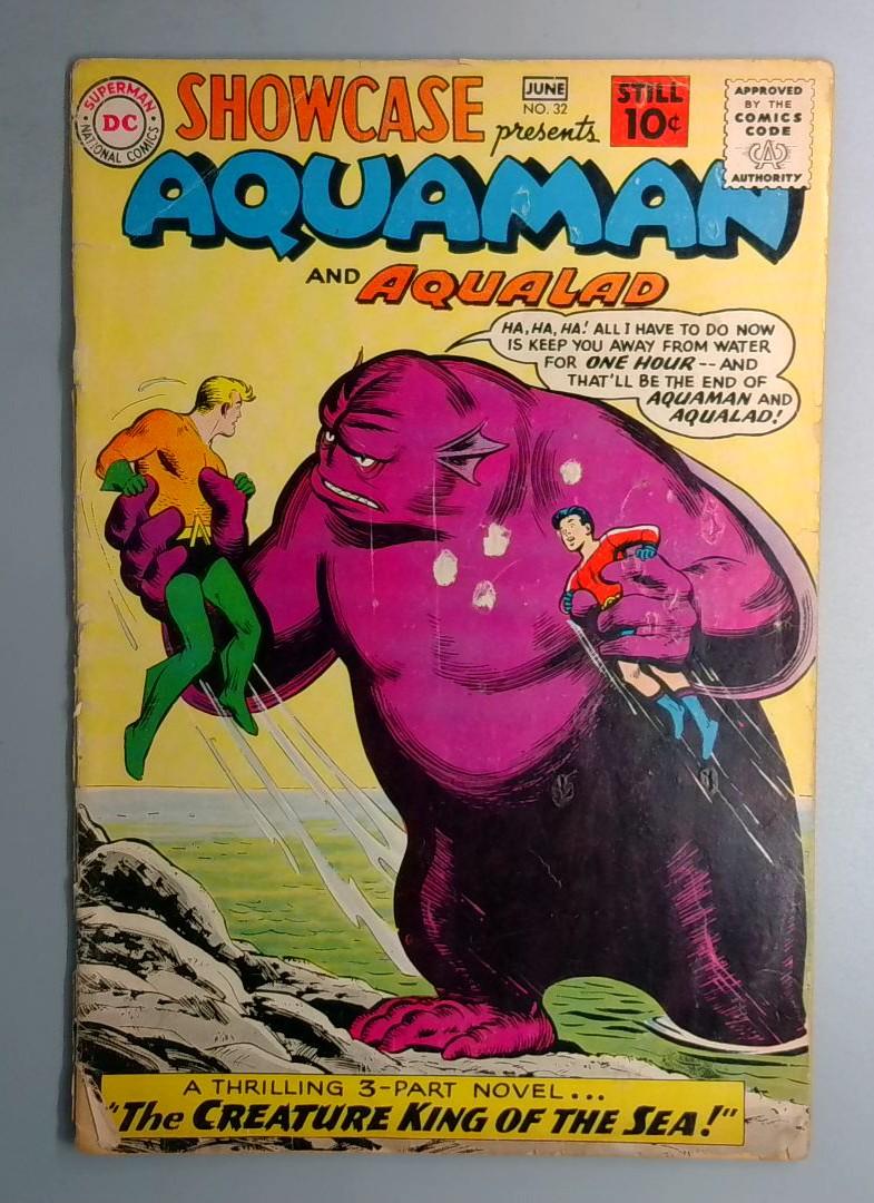 SHOWCASE #32 GD/FA Last Aquaman in Title (SEE PICS) DC 1961 BW1