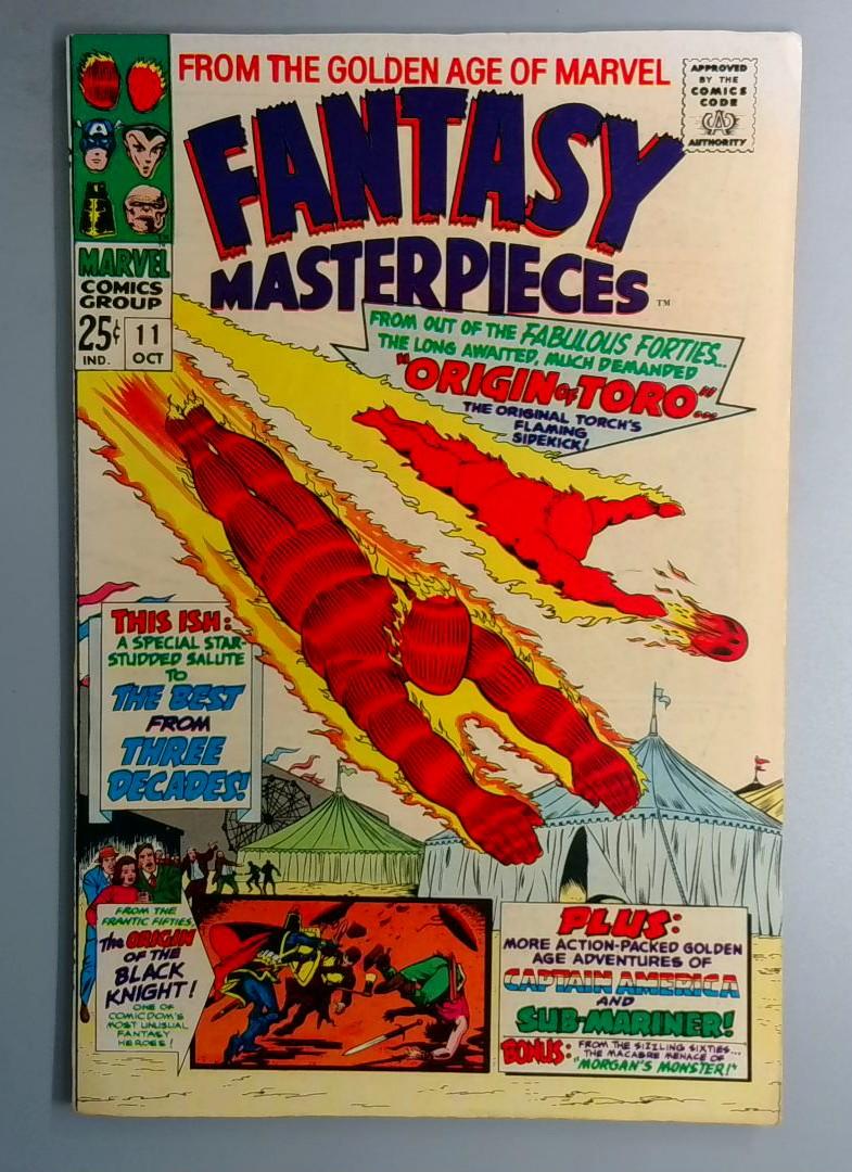 Fantasy Masterpieces #11 VF Human Torch, Toro Marvel 1967 BW1