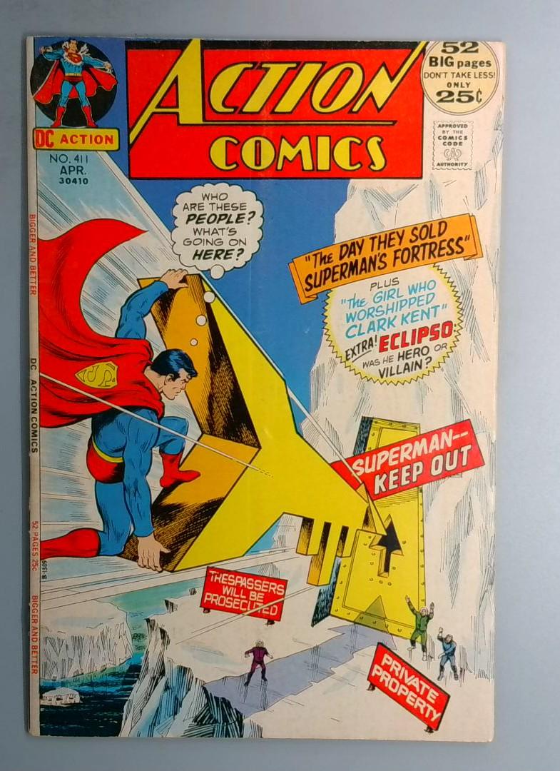 Action Comics #411 Origin of Eclipso DC 1972 BW1