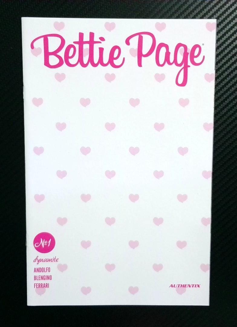 Bettie Page #1Blank Heart Variant Dynamite