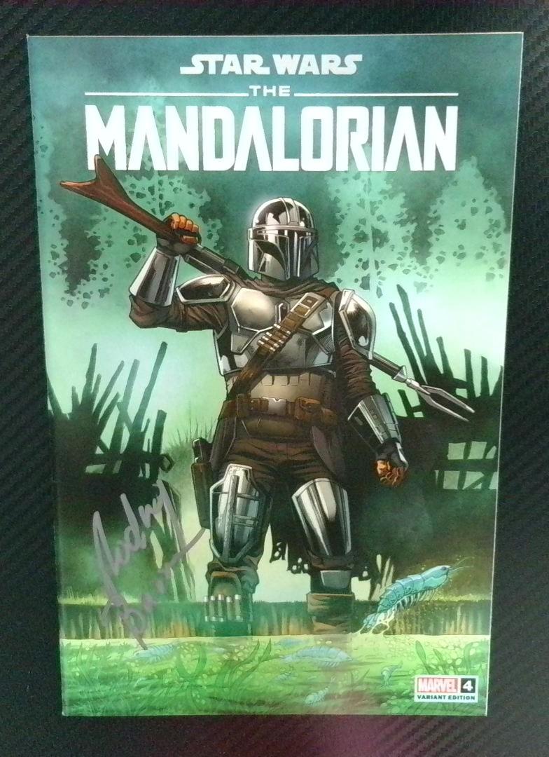 STAR WARS: THE MANDALORIAN #4 NM Signed Rodney Barnes COA Marvel 