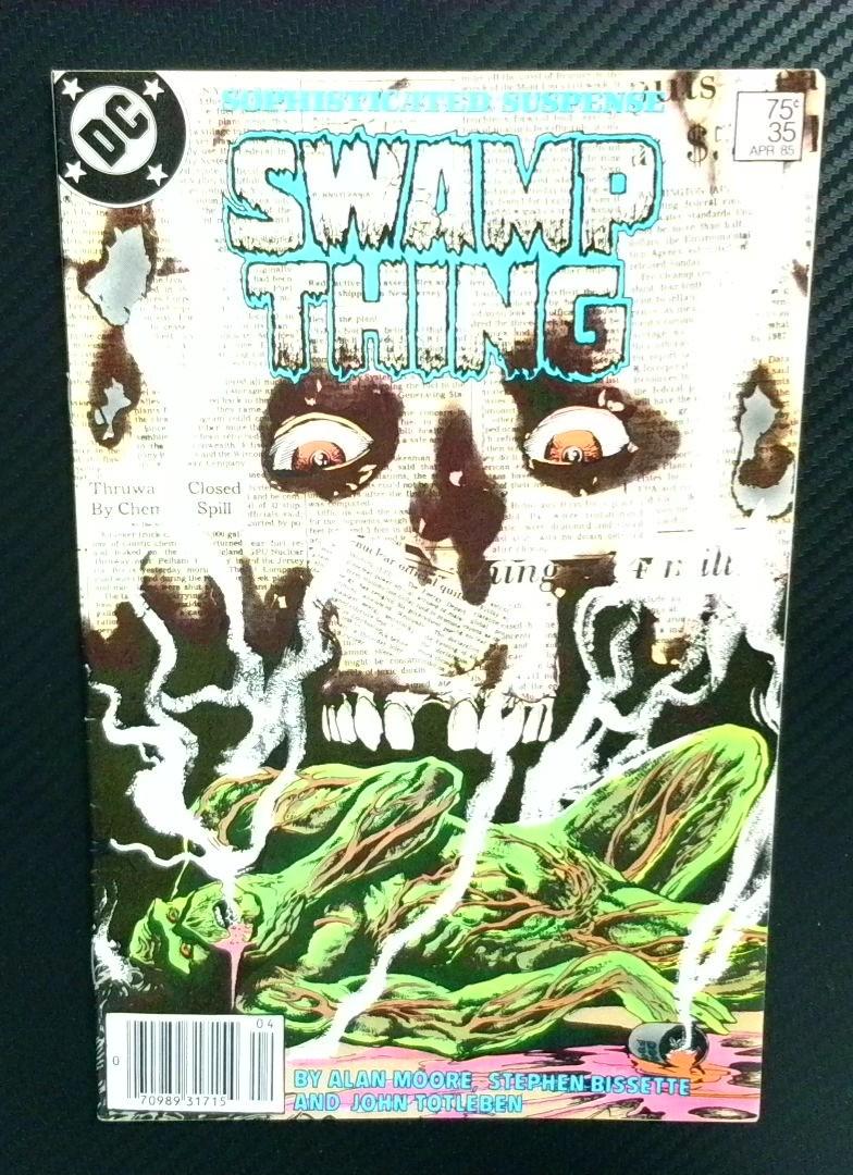 SAGA OF THE SWAMP THING #35B 1st Appearance of Nukeface NEWSSTAND EDITION DC