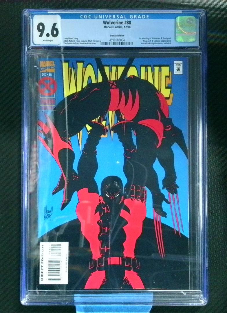 WOLVERINE #88 9.6 CG 1st Wolverine Deadpool Fight Deluxe Edition DIRECT EDITION