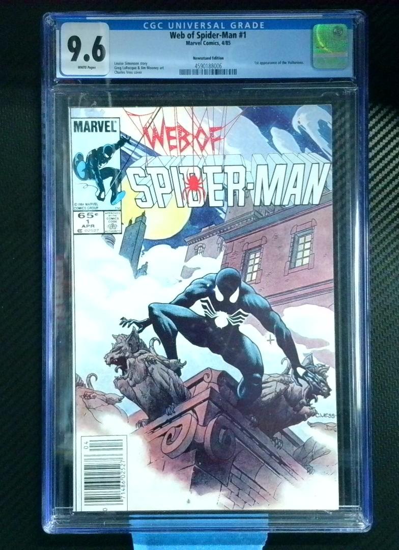 WEB OF SPIDER-MAN #1 9.6 CGC Newsstand 1st Appearance of the Vulturions Marvel