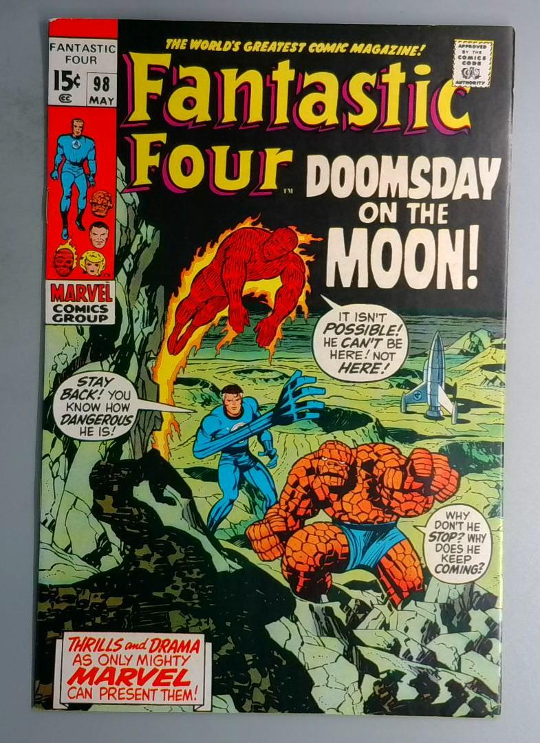 Fantastic Four #98 VF 1st Appearance of Kree Sentry 9168 Marvel 1970 BW1