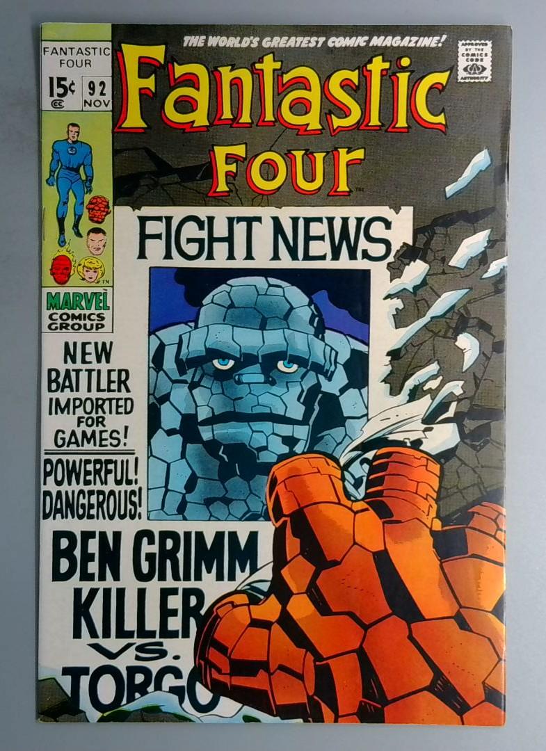 Fantastic Four #92 FN+ Marvel November 1969 BW1