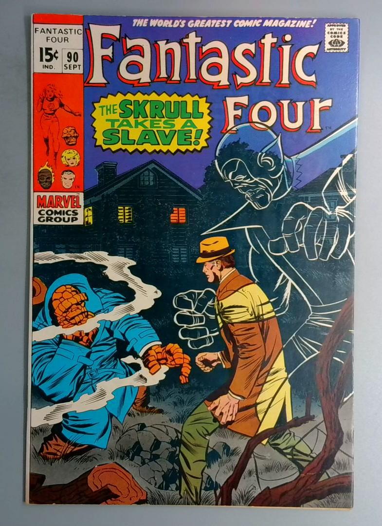 Fantastic Four #90 VF Skrulls Marvel 1969 BW1