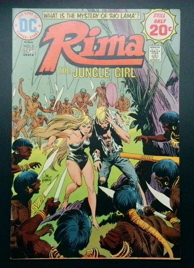 RIMA, THE JUNGLE GIRL #3 VF+ DC 1974 BW1