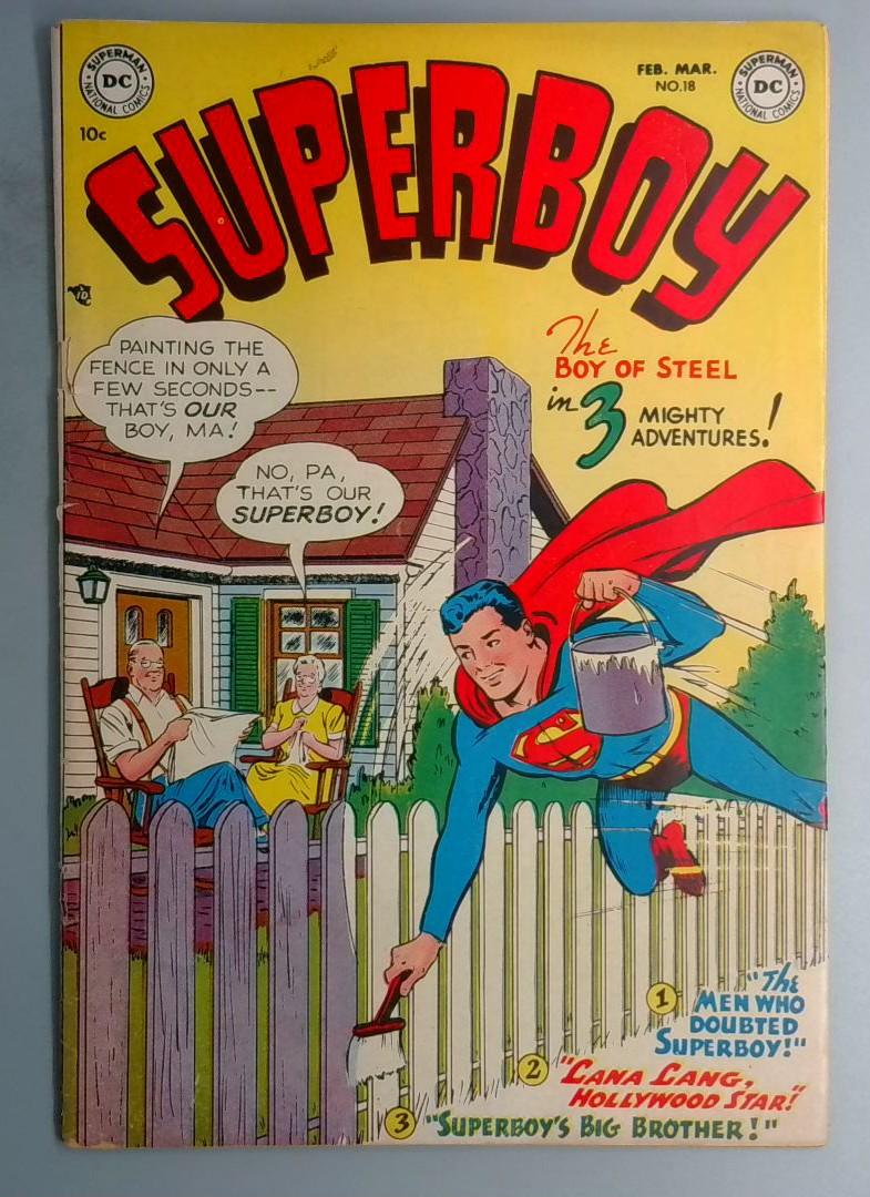 Superboy #18 GD/VG Detached Cover, Lana Lang Issue DC 1952 BW1