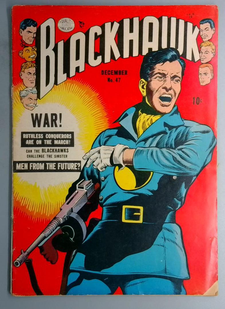 Blackhawk #47 VG- Top Staple Detached Quality Comics 1950 BW1