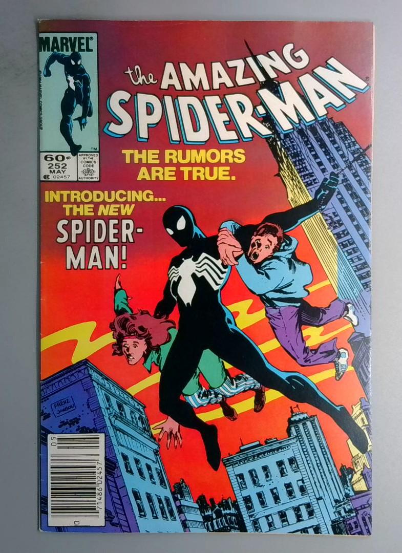 Amazing Spider-Man #252 VF- Newsstand 1st Black Spidey Suit Marvel 1984 BW1