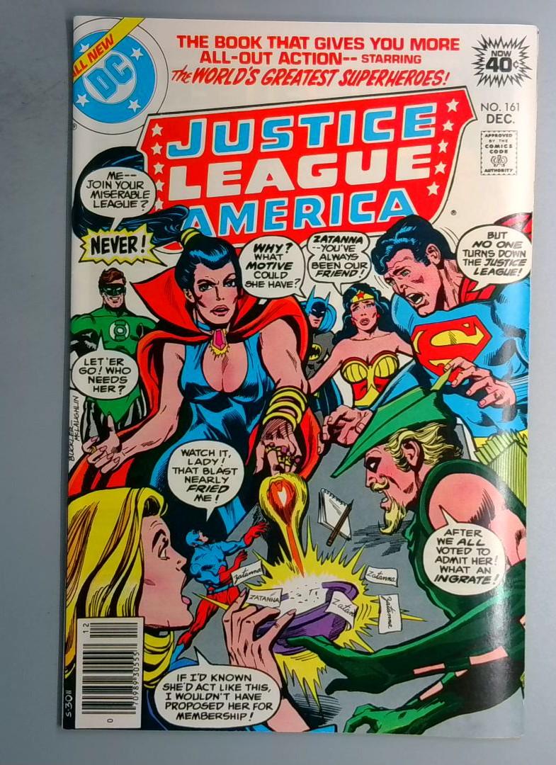 Justice League of America #161 VF Zatanna Debuts New Costume DC 1978 BW1