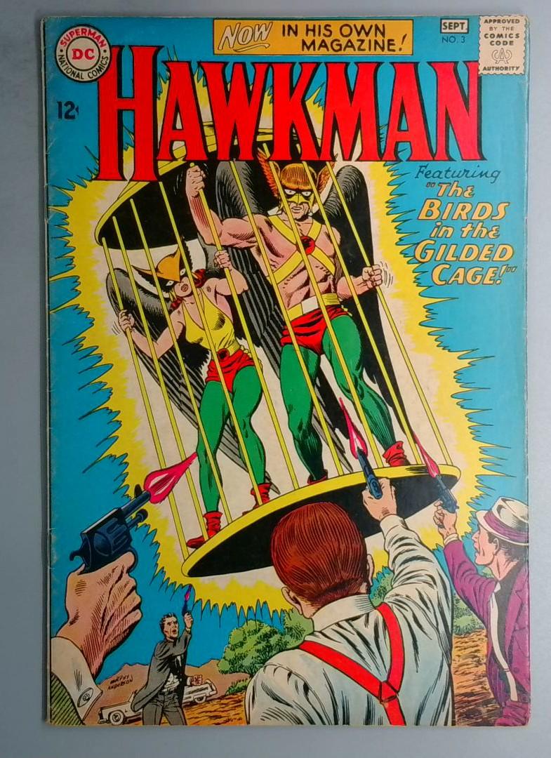 Hawkman #3 VG Hawkgirl Appearance DC 1964 BW1