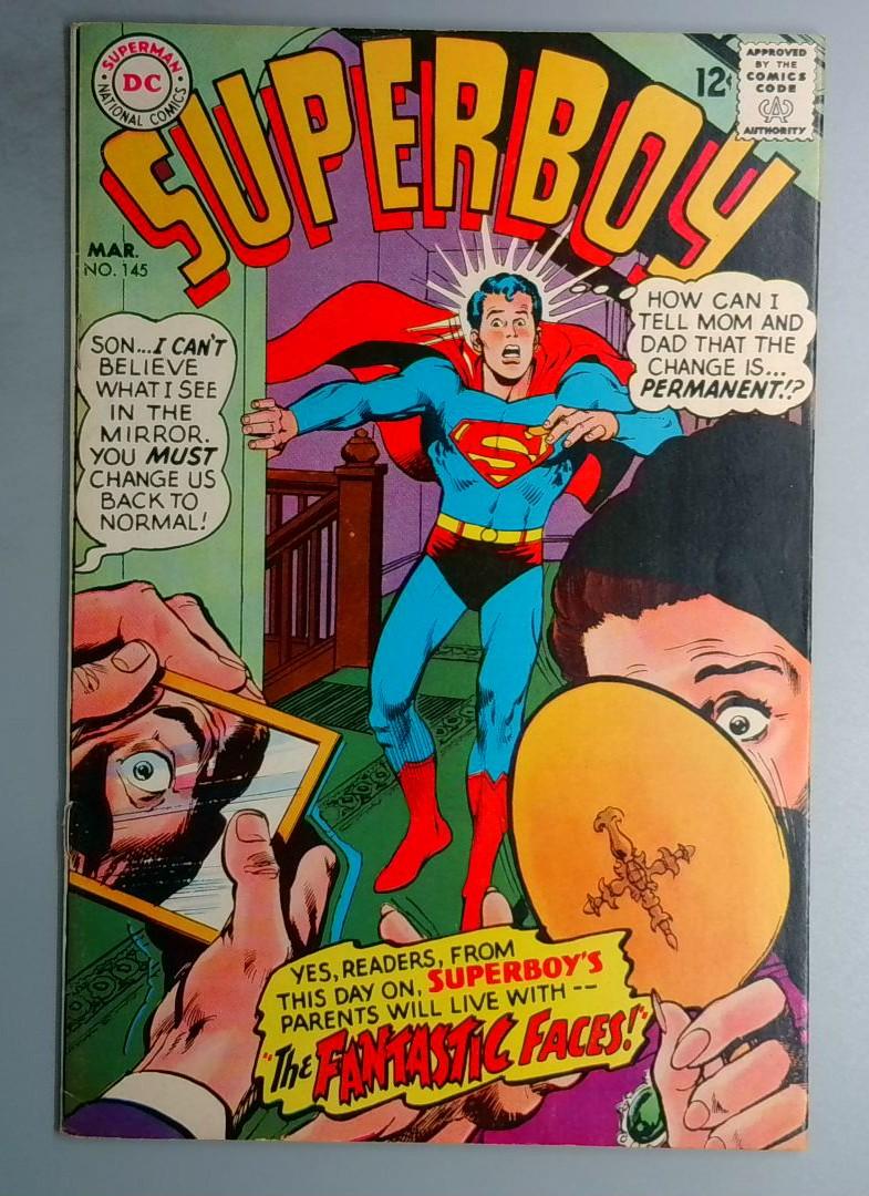 Superboy #145 FN+ Neal Adams Cover DC 1968 BW1