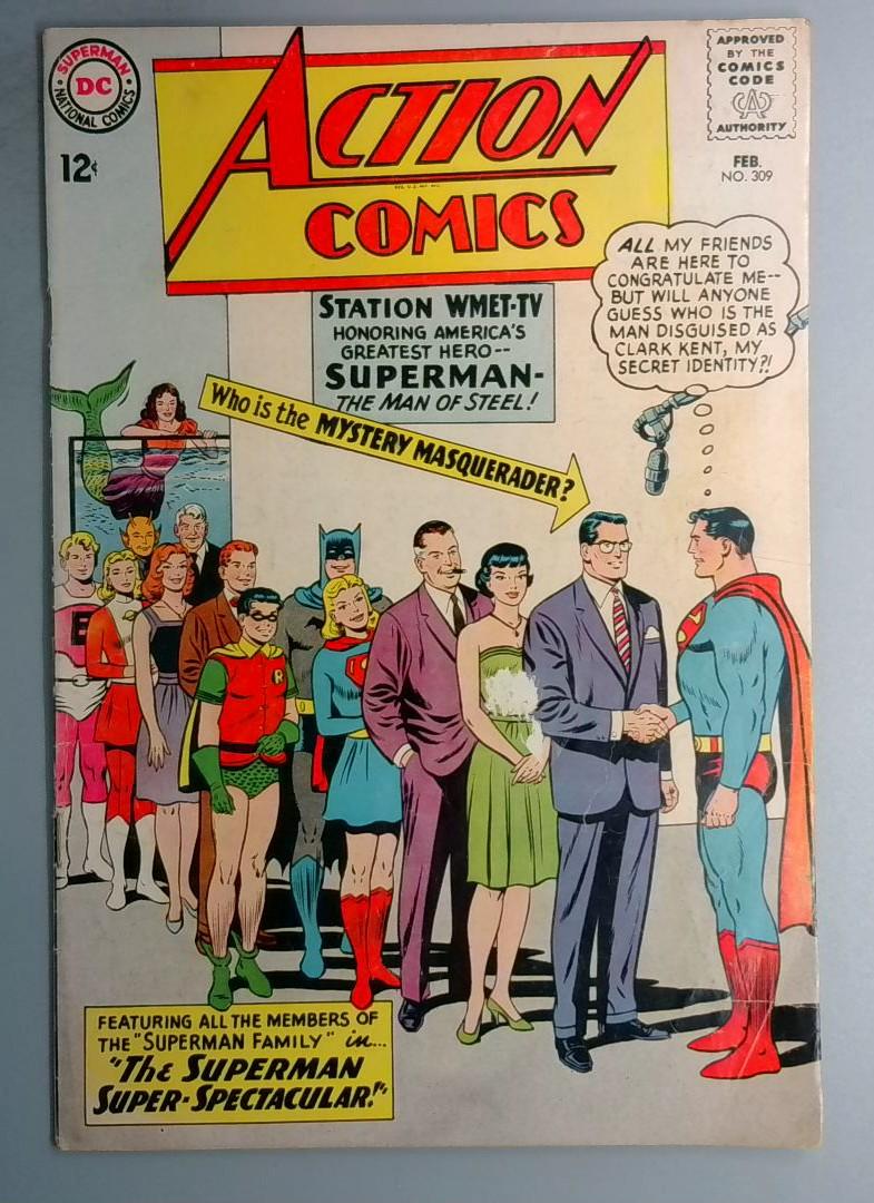 Action Comics #309 GD+ John F. Kennedy 1 Month After His Death DC 1964 BW1
