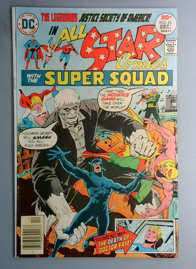 All Star Comics #63 VF- Solomon Grundy DC 1976 BW1