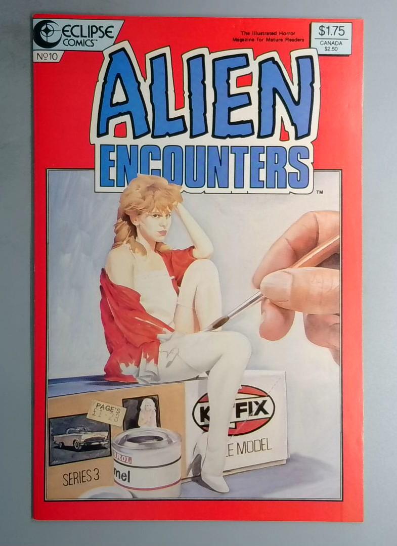 Alien Encounters #10 VF- Dave Stevens Back Cover Eclipse Comics 1986 BW1