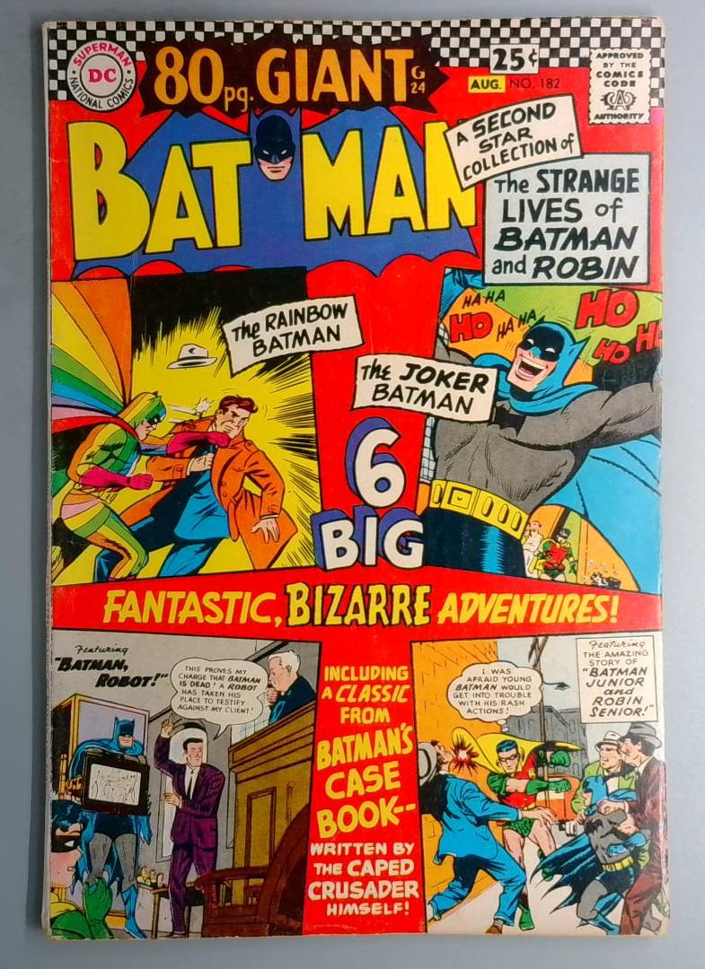 Batman #182 FN+ 80 Page Giant DC 1966 BW1