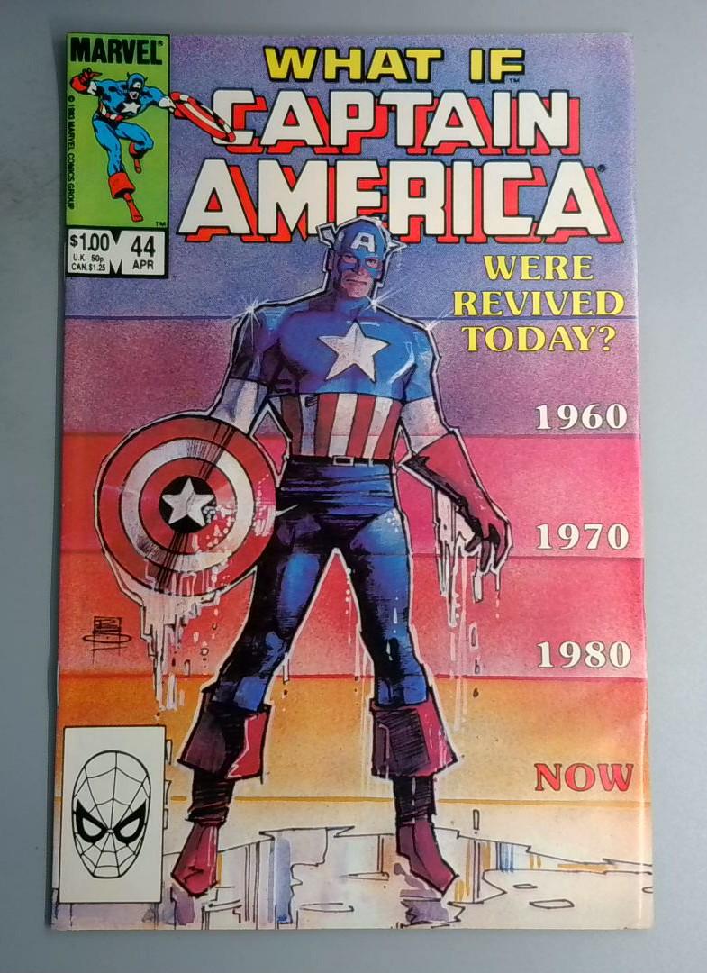 What If...? #44 VF+ Captain America Were Revived Today? Marvel 1984 BW1
