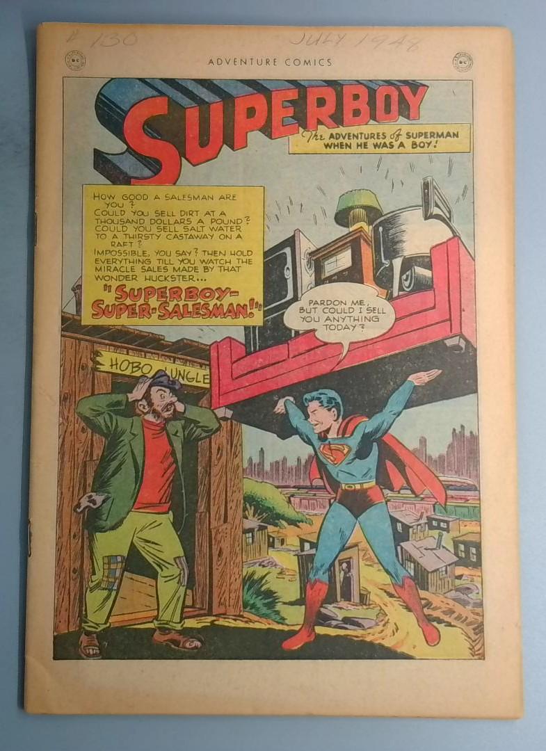 Adventure Comics #130 NG No Cover, Complete Superboy DC Comics 1948 BW1