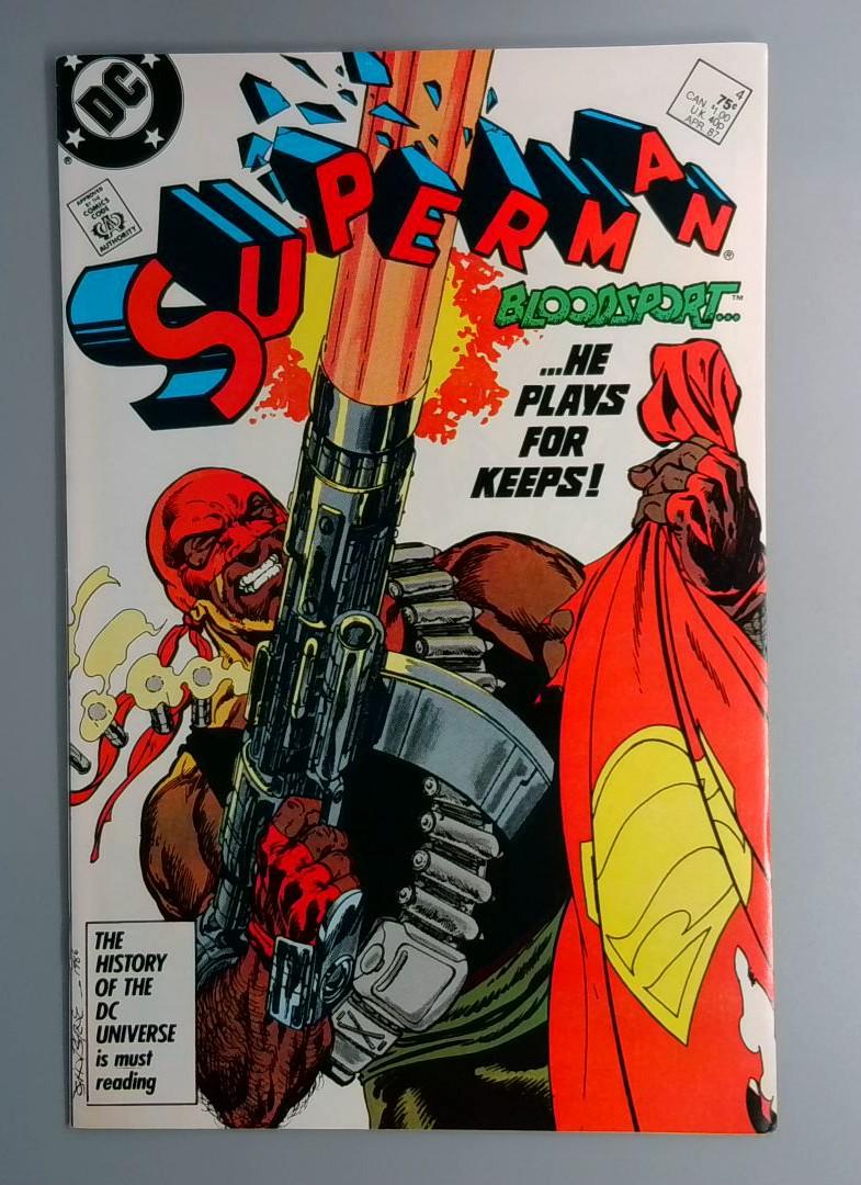 Superman #4 VF 1st Bloodsport DC 1987 BW1