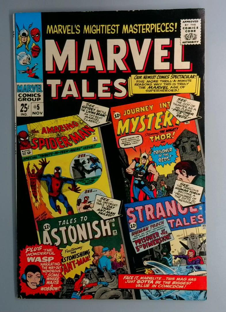 Marvel Tales #5 FN+ Reprints Amazing Spider-Man 8 Marvel 1966 BW1