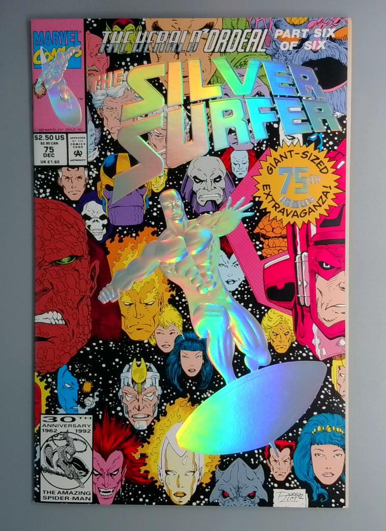 Silver Surfer #75 NM Holofoil Embossed Cover Marvel 1992 JR1