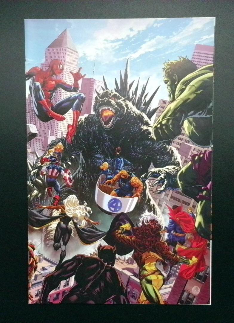 Godzilla Destroys the Marvel Universe #1 NM MARK BROOKS Virgin Marvel 2025 MW1