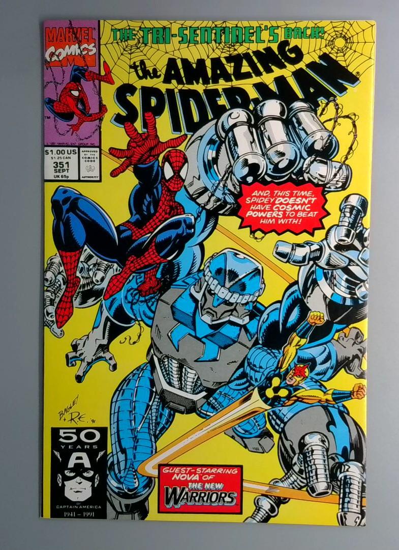 Amazing Spider-Man #351 NM- 1st Mark Bagley Issue Marvel 1991 JR1