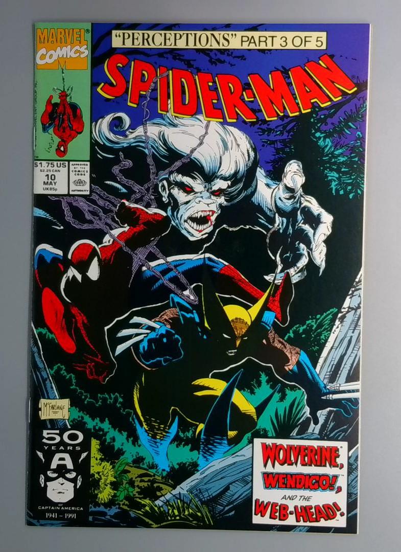 Spider-Man #10 NM Wolverine Marvel 1991 JR1
