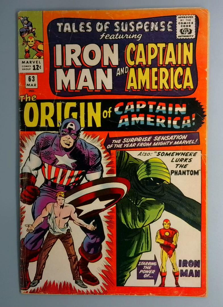 Tales of Suspense #63 VG- Origin of Captain America Marvel 1965 