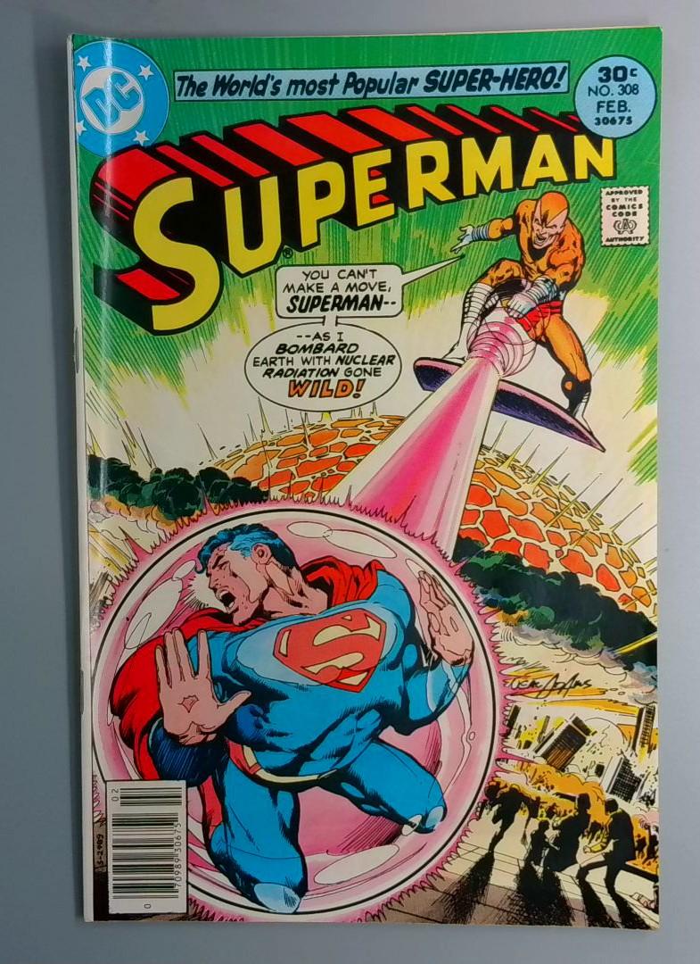 Superman #308 1st Bullet DC Logo on a Superman Cover DC 1977