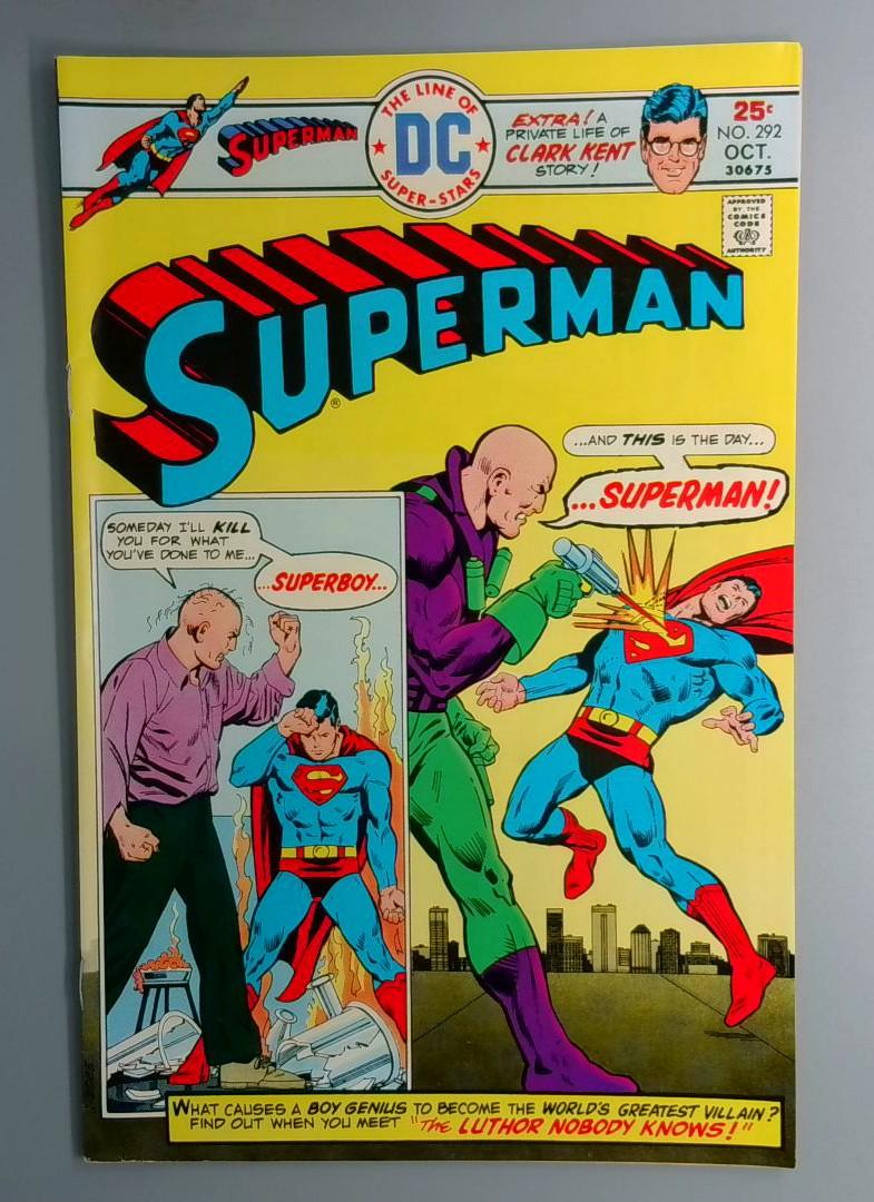 Superman #292 Luthor Origin Retold DC 1975