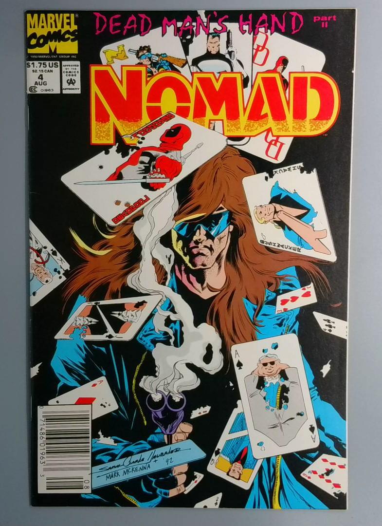 Nomad #4 NM Newsstand, Deadpool Marvel 1992
