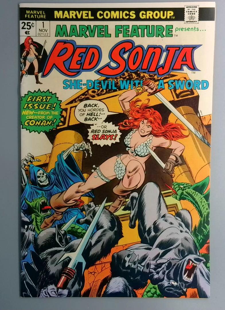Marvel Feature #1 VF- Red Sonja in Featured Title Marvel 1975