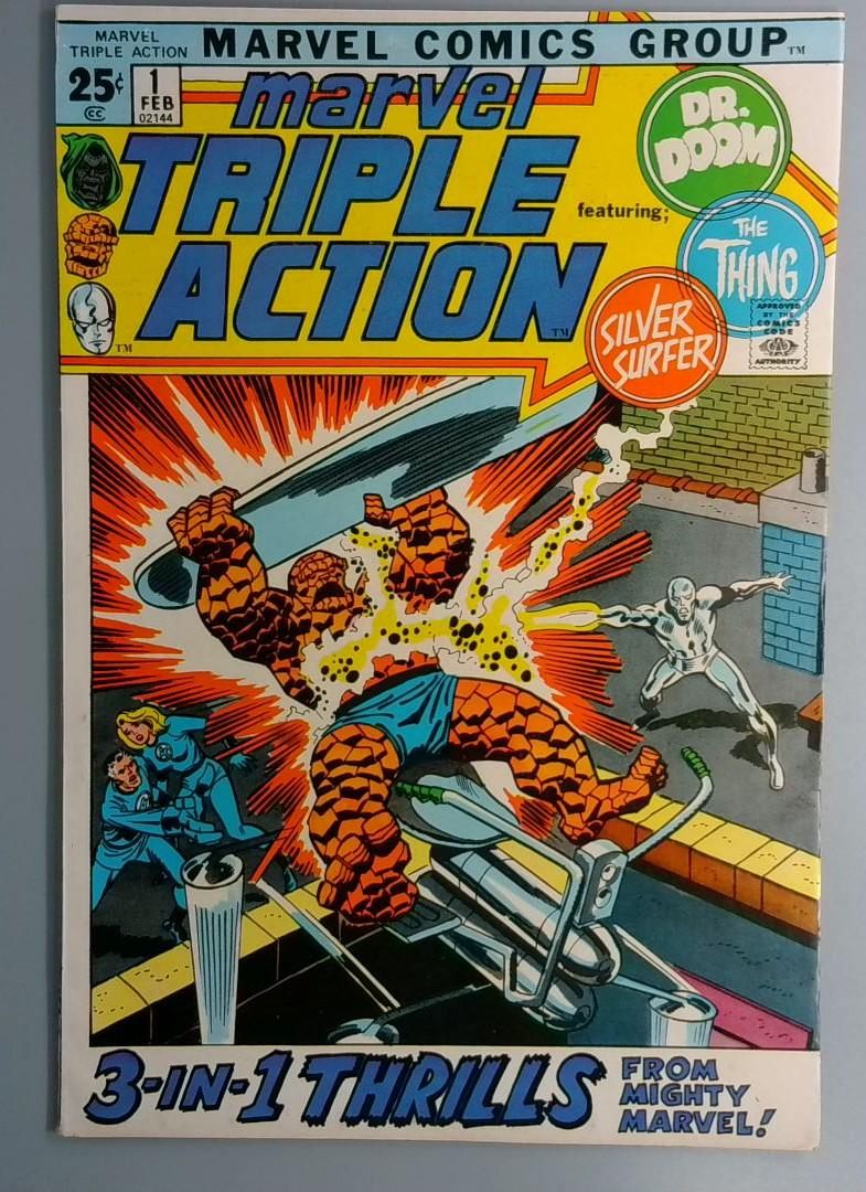 Marvel Triple Action #1 VF Fantastic Four Marvel 1972 BW1