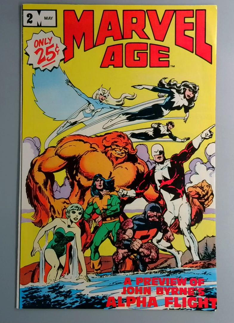 Marvel Age #2 1st Cover Appearance of Alpha Flight in Full Marvel 1983