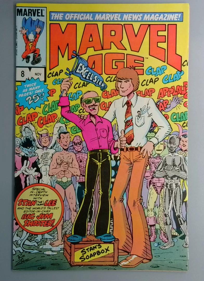 Marvel Age #8 11-Page Interview with Stan Lee and Jim Shooter Marvel 1983
